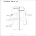 Vintage Tailored 1950s Wool Overcoat 42r Lightweight Wool Cloth Charcoal