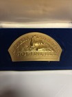 Vintage 1983 John Deere 1876 Historical Trademark Logo Gold Plated Belt Buckle