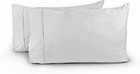 100  Cotton Percale Pillowcases Queen Size  Standard Pillow Case Set Of 2  Crisp