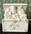 Vintage 1989 Enesco Ceramic Light Up Christmas Toy Box Night Light