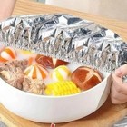 50 Pcs Reusable Aluminum Foil Food Covers Heat Insulation Bowl Pot Lids Caps
