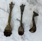Group Of Three  3  Vintage Metal Ritual Hindu Puja Spoons - From India