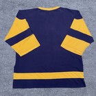 Vintage Michigan Wolverines Shirt Men Xl Blue 3 4 Sleeve Football Hockey Usa 90s