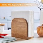 Alelion Acacia Wood Napkin Holder For Table  Wooden Upright Napkin Holders For K