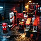 Diorama 1 18 Die-cast Car Garage Model Repair Workshop Building Scene Accessory