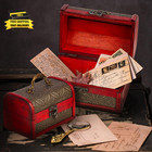 Vintage Wooden Jewelry Boxes  Handmade Decorative Treasure Trinket Chests Storag