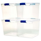 Homz 31 Quart Heavy Duty Clear Plastic Stackable Storage Containers  16 Pack