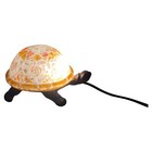 Vintage Stained Glass Tiffany Style Turtle Lamp Tv Night Light Desk