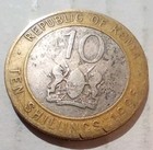 Kenya 1995 10 Shillings Africa President Daniel Toroitich Arap Moi Bimetallic 