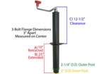 Ram A-frame Trailer Tongue Jack With Foot And Mounting Hardware  jb-5000tb-100b 