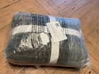 Pottery Barn Velvet Scallop Edge Reversible Loden Green Euro Sham  con98 