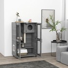 Cat Cage With Cat Tree  Kitty House W  Scratching Posts Condo Wheels Flap Door