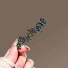 Glazed Rhinestone Butterfly Flower Hairpin Women Side Bangs Clip Alloy Barrette