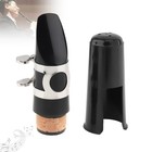Bb Clarinet Mouthpiece Set With Cap  Metal Ligature  Reed  Black Bakelite  9cm