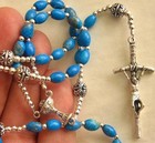 Catholic Rosary Prayer Beads Arizona Turquoise And Sterling Silver