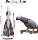 Pet Bird Parrot Colorful Cotton Rope Bite Chew Cage Hanging Toys For
