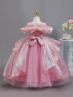 Elegant Flower Girl Dress Sleeveless Wedding Birthday Prom Communion Ball Gown