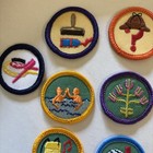 Vintage Girl Scout Sew On Patches Badges Patch Pins Lot 1992-1995