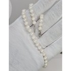 Vintage 14k White Gold Clasp Gradual Pearl Necklace 15   5 5mm - 6 0mm 