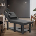Black Heavy Duty Massage Table Adjustable Backrest Salon Beauty Spa Tattoo Bed