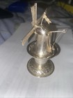Beautiful Hallmarked Dutch Silver Miniature Windmill  Very Well Built  Fast Ship