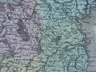 Original 1877 Antique Map Of Ireland A Genuine Old Lithograph By A fayard