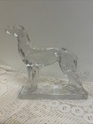 Vintage Bonzi Glass 1940s Wolfhound Dog Figurine Decorative Display Bookend 7x8