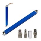 Ratchet Offset Extension Wrench Set-1 2 1 4 3 8  With 4 Adapters For Tight Spot