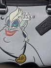 Coach Disney X Rowan Satchel Ursula Motif-silver Ice Blue Multi Nwt