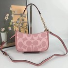 Coach Teri Shoulder Bag In Signature Canvas gold powder Pink New Cal51