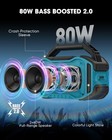 Bluetooth Speaker 80w Peak Wireless Ipx6 Waterproof Portable Ancoon Sky Blue