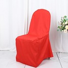 10 Red Polyester Banquet Chair Covers Wedding Party Dinner Decorations Sale