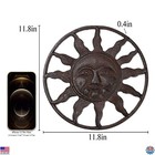 Brasstar Fairytale Sun Cast Iron Stepping Stone - Garden Lawn Flower Bed Decor