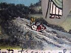 Vtg Hp Mexican Tin Retablo San Judas Save Man Fell Into River With Horse In 1927