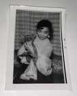 Rare Vintage American Spanish American Woman   Pet Chihuahua Dog Snapshot Photo 
