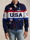 Bomber Blue 2024 Paris Olympic Team Usa Flag-bearer Jacket   Closing Ceremony