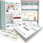 Baby Memory Book W keepsake Box   30 Monthly   Baby First Milestone Stickers    