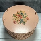 Vintage Harvey Sewing Basket 1950s Wicker Cottagecore Retro Sewing Organizer