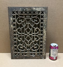 Antique Vtg Cast Iron 9x14 Decorative Victorian Floor Heat Grate Old 976-26b