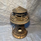 Rustic Metal Lighthouse Tealight Candle Holder Vintage Bronze Lantern