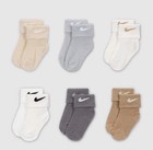 Nike Boys Socks Toddler Ankle Waffle Knit 6 Pair Size 2-4 Years Shoe Size 3c-7c