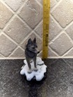 Beautiful 1997 Andrea By Sadek Gray Wolf Figurine  9683  Vintage