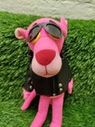 Vtg 1993 Ace Pink Panther Leather Jacket Plush 12  Bendable Stuffed Animal