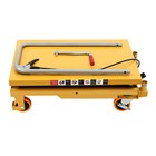 Hydraulic Lift Table Cart 770lbs 51  Lifting Height Double Scissor W  4 Wheels