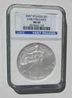 2007 W Burnished  1 Silver American Eagle Ngc Ms69 Early Release