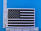 Usa American Flag Black white Embroidered Patch Iron-on Sew-on Border 3   X 2       