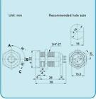Electronic Key Switch Lock On-on-on momentary 3-position Tubular Gaming S205-2