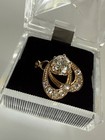 Vintage Estate European 1 5 Carat  Diamond Signed Spinner Kinetic 14k Gold Ring