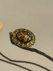 Vintage Nwt Rainbowflake Alaska Turquoise 24k Gold Foil Necklace Earrings Set