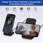 Wireless Fast Charger Charging Pad Stand Dock For Samsung Galaxy Iphone Phone